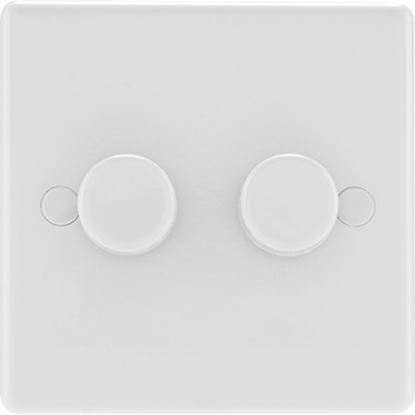 Picture of 2 Gang 2 Way Push 400W Dimmer Switch