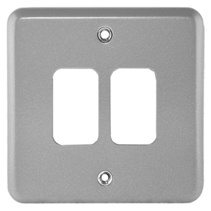 Picture of 2 Gang Front Plate Metalclad