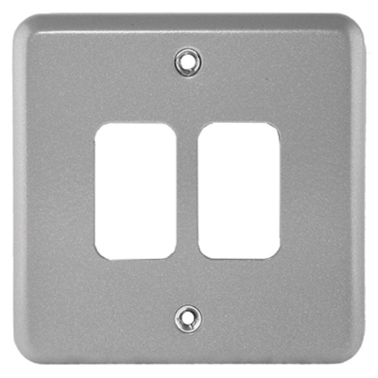 Picture of 2 Gang Front Plate Metalclad