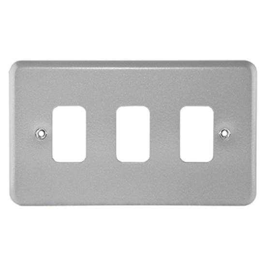 Picture of 3 Gang Front Plate Metalclad