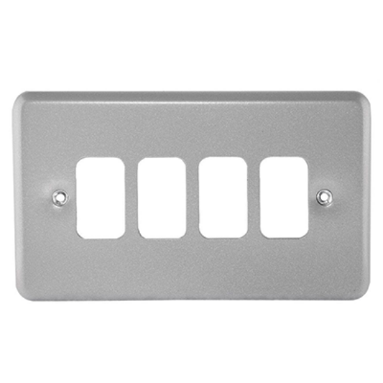 Picture of 4 Gang Front Plate Metalclad