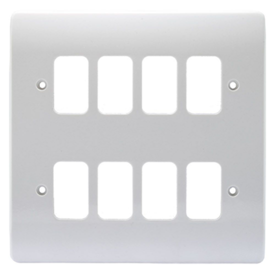 Picture of 8 Gang Front Plate White