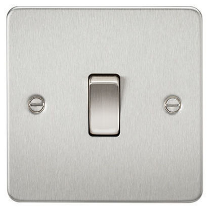 Picture of Flat Plate 10AX 1G 2 Way Switch - Brushed Chrome