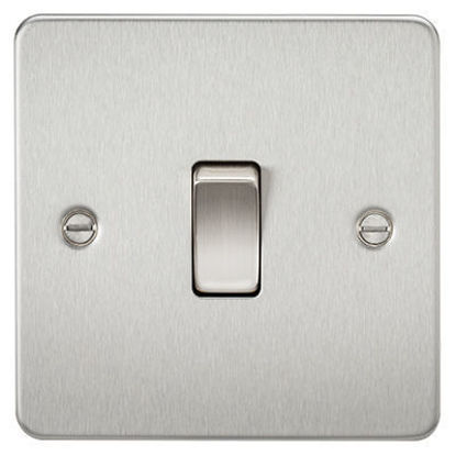 Picture of Flat Plate 10AX 1G Intermediate Switch - Brushed Chrome