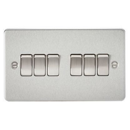 Picture of Flat Plate 10AX 6G 2-Way Switch - Brushed Chrome