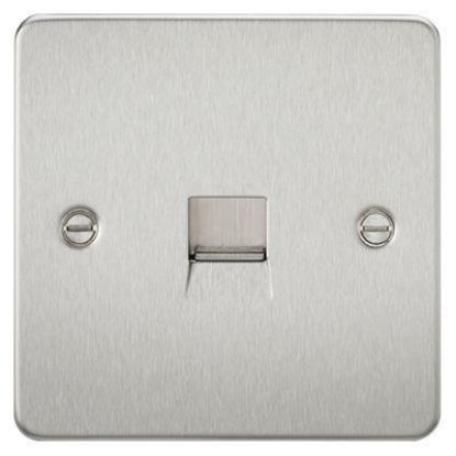 Picture of Flat Plate Telephone Master Socket - Brushed Chrome