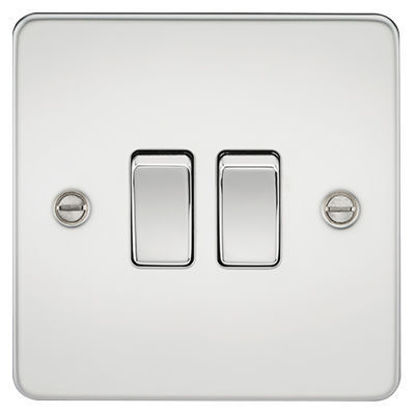 Picture of Flat Plate 10AX 2G 2-Way Switch - Polished Chrome