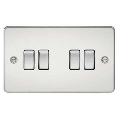 Picture of Flat Plate 10AX 4G 2-Way Switch - Polished Chrome