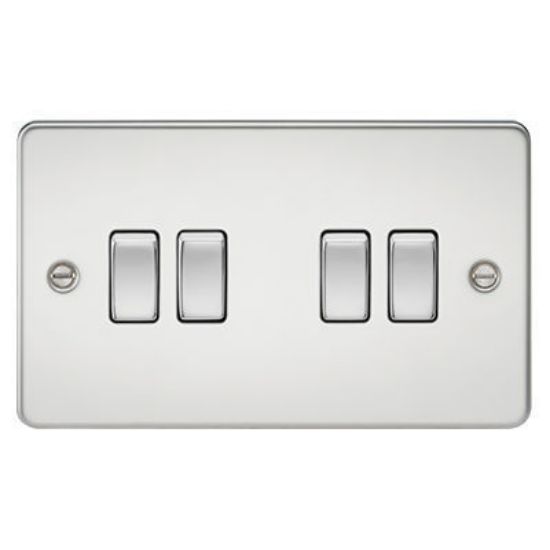 Picture of Flat Plate 10AX 4G 2-Way Switch - Polished Chrome