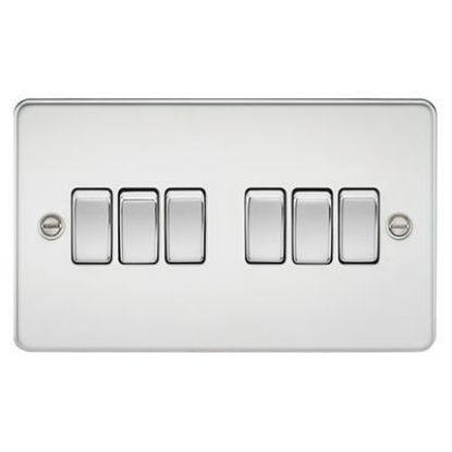 Picture of Flat Plate 10AX 6G 2-Way Switch - Polished Chrome