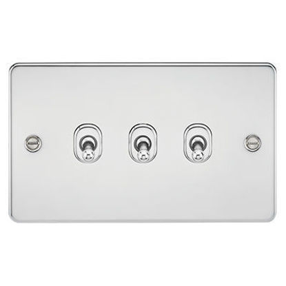 Picture of Flat Plate 10AX 3G 2-Way Toggle Switch - Polished Chrome