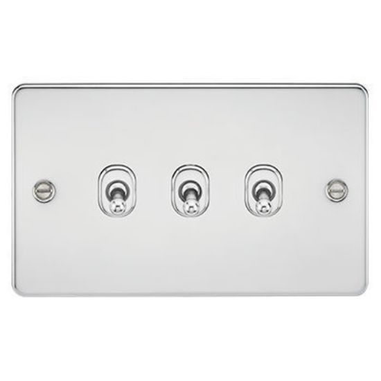 Picture of Flat Plate 10AX 3G 2-Way Toggle Switch - Polished Chrome