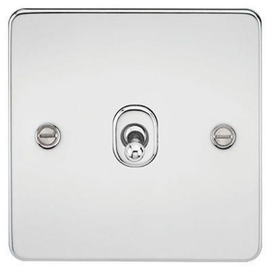 Picture of Flat Plate 10AX 1G Intermediate Toggle Switch - Polished Chrome