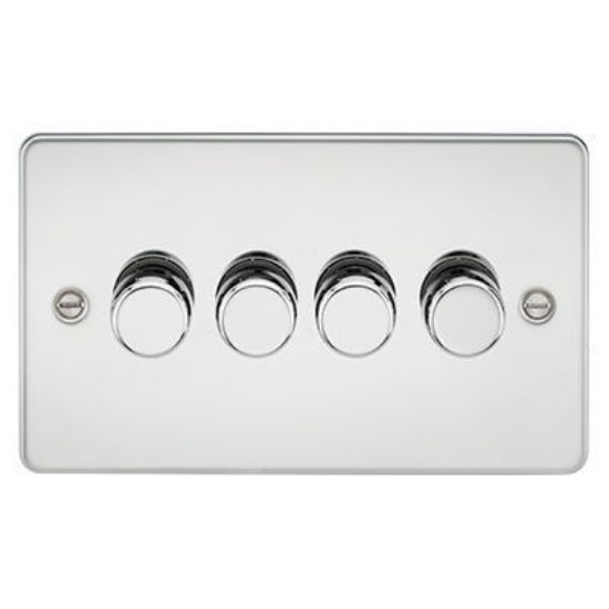 Picture of Flat Plate 4G 2 Way 10-200W (5-150W LED) Trailing Edge Dimmer - Polished Chrome