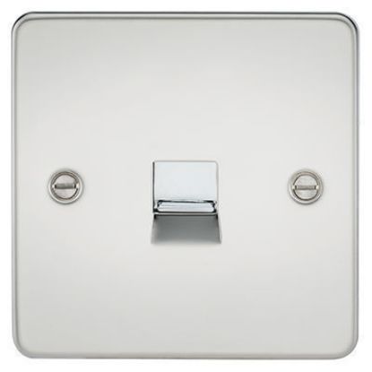 Picture of Flat Plate Telephone Master Socket - Polished Chrome