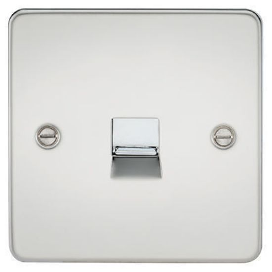 Picture of Flat Plate Telephone Master Socket - Polished Chrome