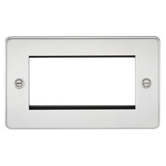 Picture of Flat Plate 4G Modular Faceplate - Polished Chrome