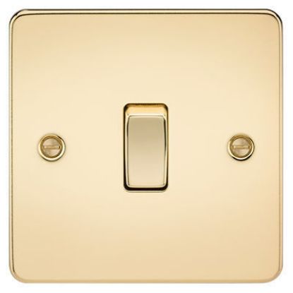 Picture of Flat Plate 10AX 1G Intermediate Switch - Polished Brass