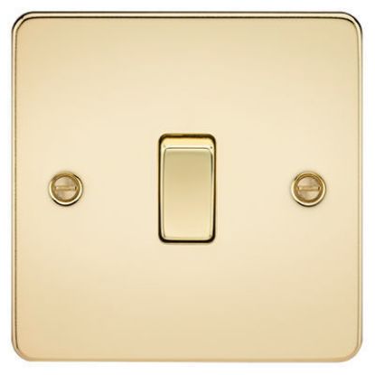 Picture of Flat Plate 20A 1G DP Switch - Polished Brass