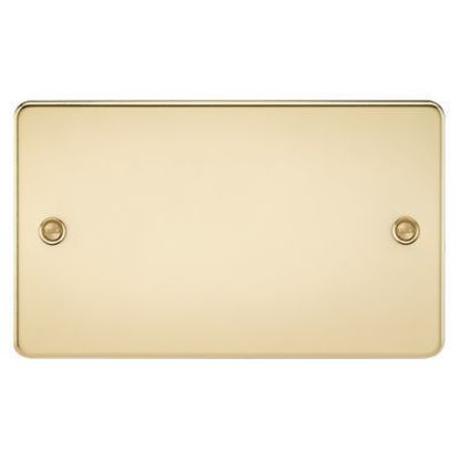 Picture of Flat Plate 2G Blanking Plate - Polished Brass