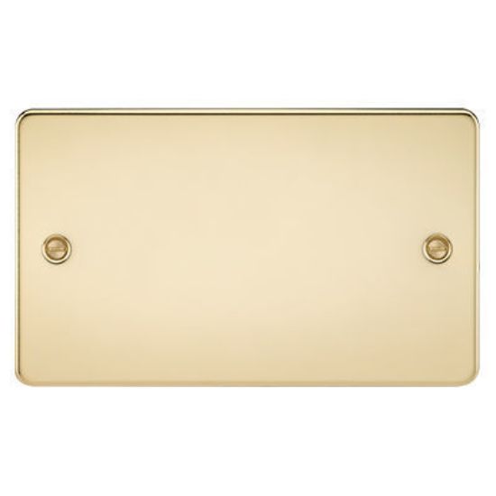 Picture of Flat Plate 2G Blanking Plate - Polished Brass