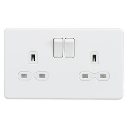 Picture of Screwless 13A 2G DP Switched Socket - Matt white