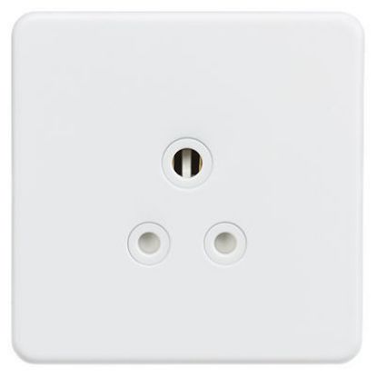 Picture of Screwless 5A Unswitched Round Socket - Matt White