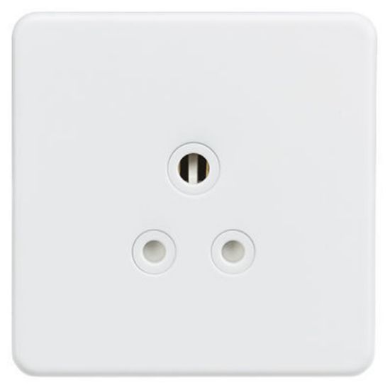 Picture of Screwless 5A Unswitched Round Socket - Matt White