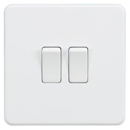 Picture of Screwless 10AX 2G 2-Way Switch - Matt White