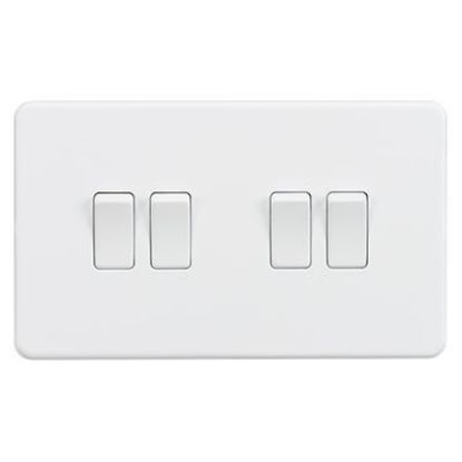 Picture of Screwless 10AX 4G 2-Way Switch - Matt White