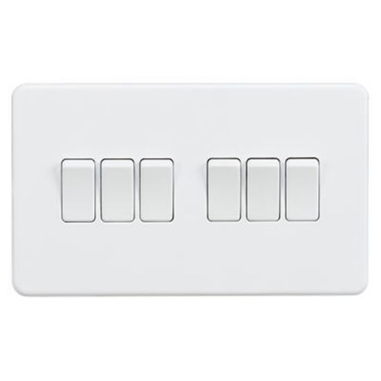 Picture of Screwless 10AX 6G 2-Way Switch - Matt White