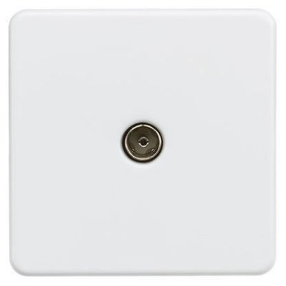 Picture of Screwless 1G TV Outlet (Non-Isolated) - Matt White