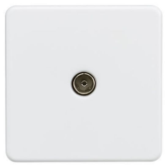 Picture of Screwless 1G TV Outlet (Non-Isolated) - Matt White