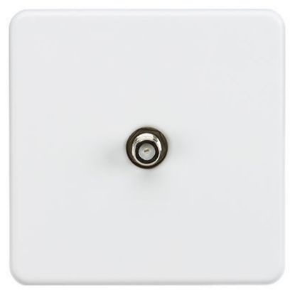 Picture of Screwless 1G SAT TV Outlet (Non-Isolated) - Matt White