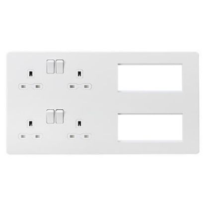 Picture of Screwless Combination Plate - Matt White