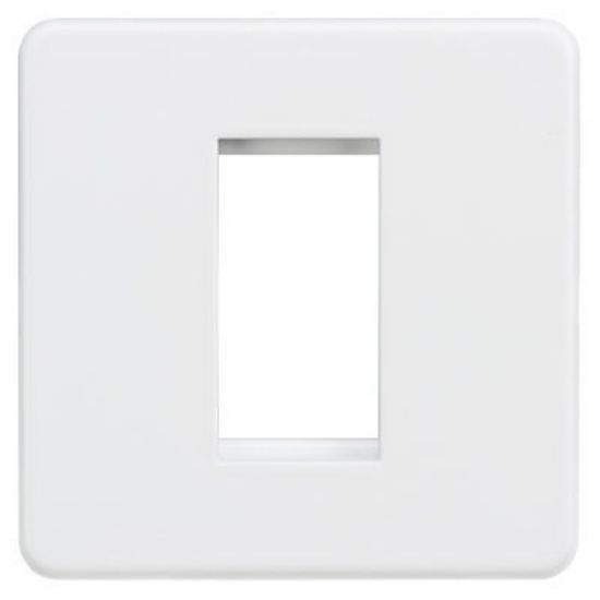 Picture of Screwless 1G Modular Faceplate - Matt White