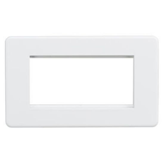 Picture of Screwless 4G Modular Faceplate - Matt White