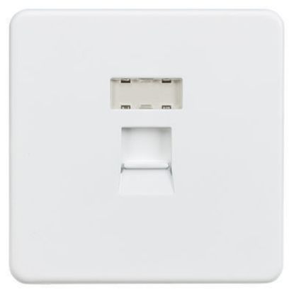 Picture of Screwless RJ45 network outlet - Matt white