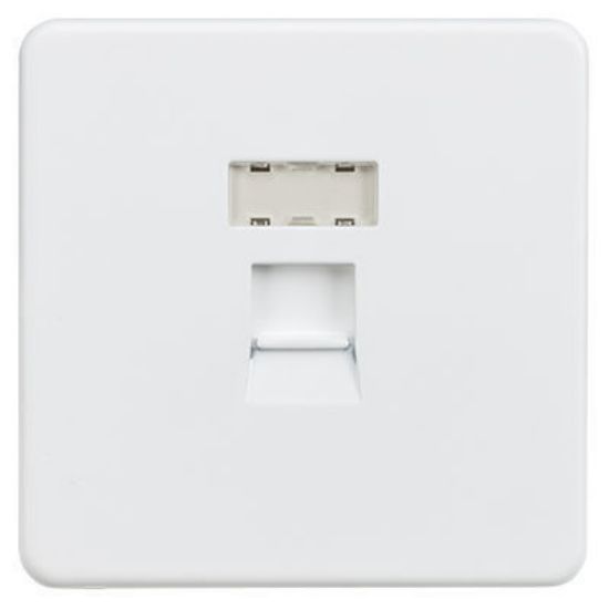 Picture of Screwless RJ45 network outlet - Matt white