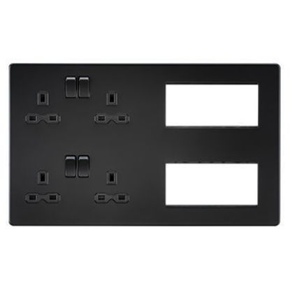 Picture of Screwless Combination Plate - Matt Black