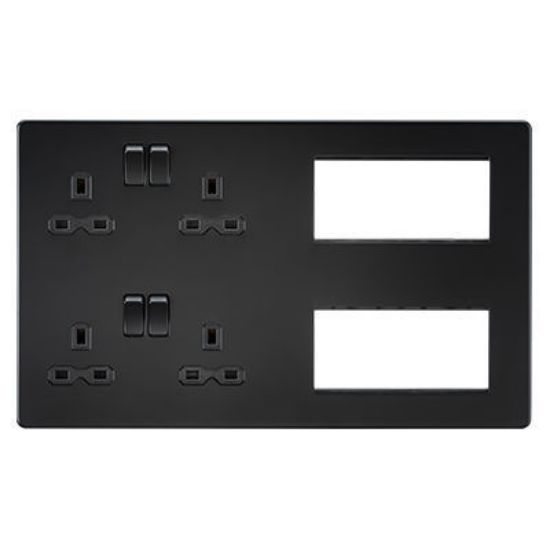 Picture of Screwless Combination Plate - Matt Black