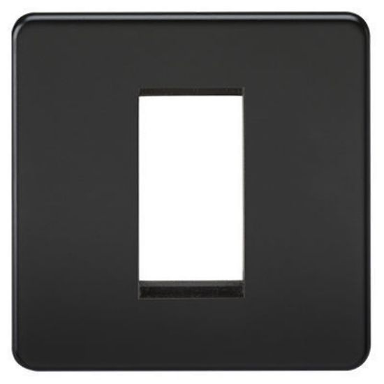 Picture of Screwless 1G Modular Faceplate - Matt Black