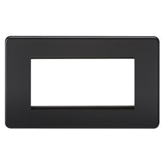 Picture of Screwless 4G Modular Faceplate - Matt Black