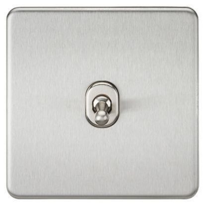 Picture of Screwless 10AX 1G Intermediate Toggle Switch - Brushed Chrome