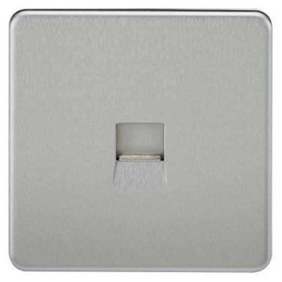 Picture of Screwless Telephone Master Socket - Brushed Chrome