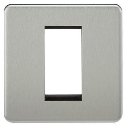 Picture of Screwless 1G Modular Faceplate - Brushed Chrome