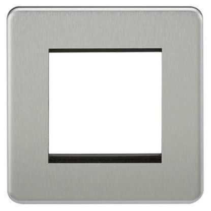 Picture of Screwless 2G modular faceplate - Brushed Chrome