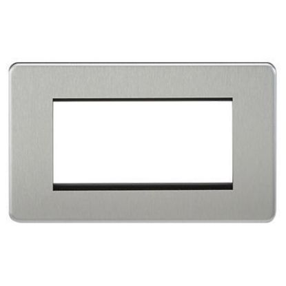 Picture of Screwless 4G Modular Faceplate - Brushed Chrome