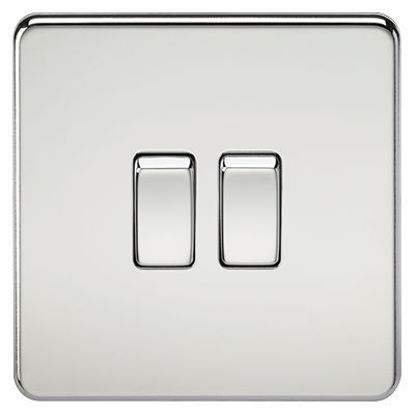 Picture of Screwless 10AX 2G 2-Way Switch - Polished Chrome