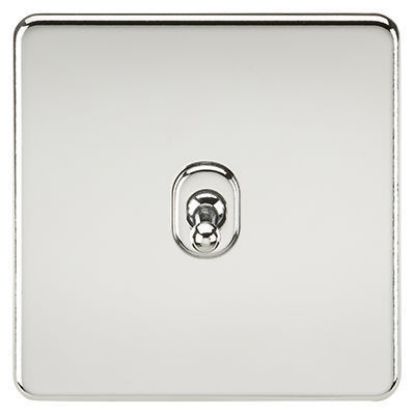 Picture of Screwless 10AX 1G 2-Way Toggle Switch - Polished Chrome